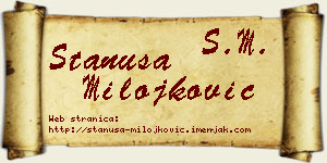 Stanuša Milojković vizit kartica